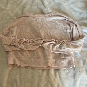 Zella light pink cropped sweater